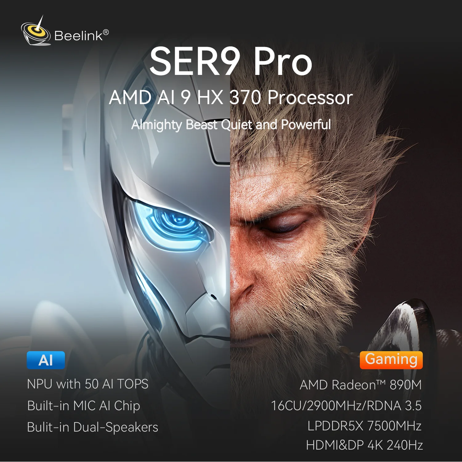 Beelink SER9 PRO AMD Pro Ryzen™ AI 9 HX 370